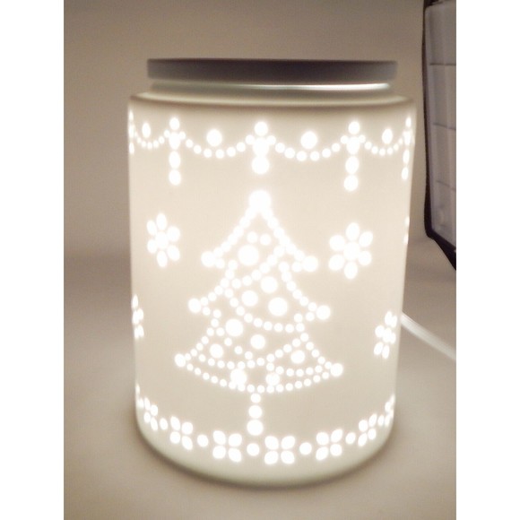 Scentsy Accents Scentsy Tinsel Christmas Tree Snow Flakes White Wax
